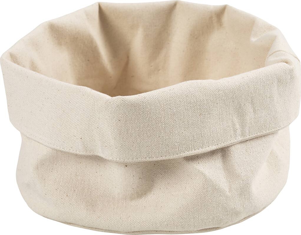 Stofkurve - H 14,5 Cm - ø 20 Cm - 385 G - Lys Natur - 2 Stk.