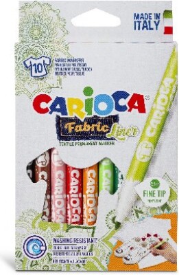 Carioca - Fabric Liner - Tekstiltusser - 2,6 Mm - 10 Farver