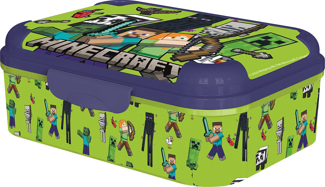 Stor - Minecraft Asker Madkasse - 17 X 13.5 X 6.2 Cm