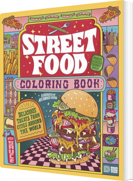 Street Food Coloring Book - Alexander Rosso - English Book