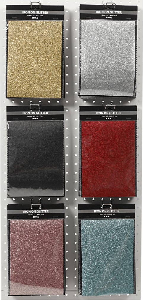 Strygestof - 148x210 Mm - Glitter - Assorterede Farver - 6x10 Ark