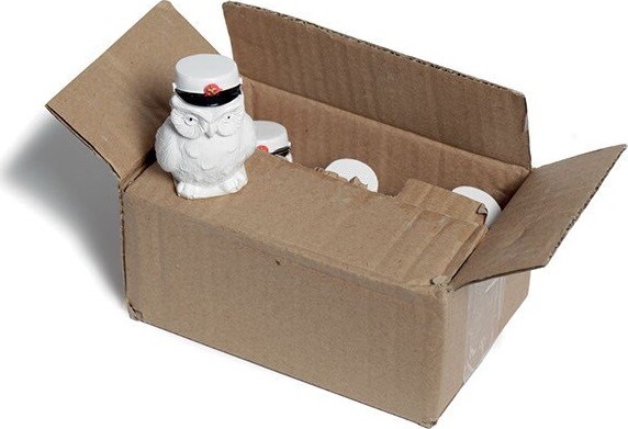 Studenter Ugler Med Rød Hue - 6 Store Stk