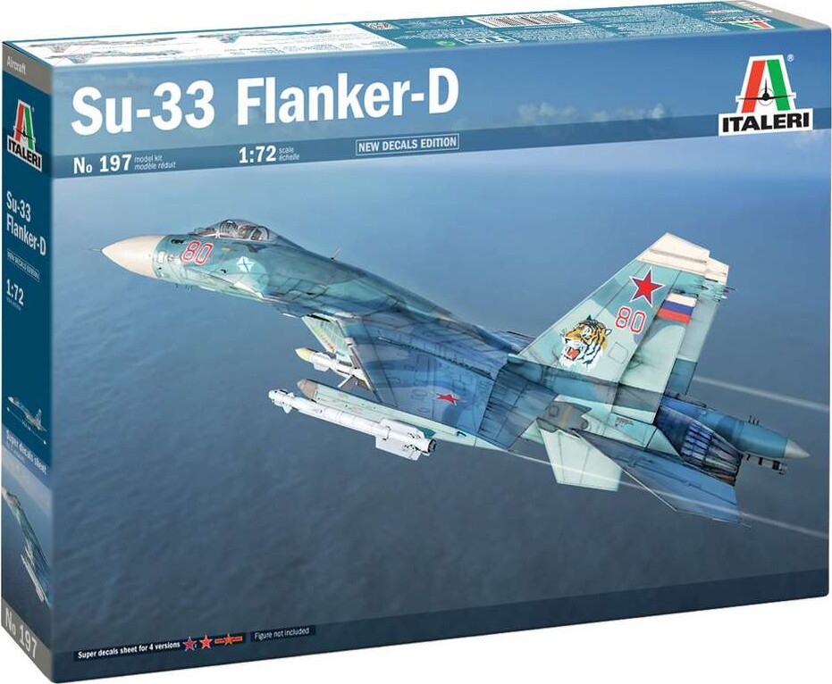 Italeri - Su-33 Sea Flanker-d Model Fly Byggesæt - 0197