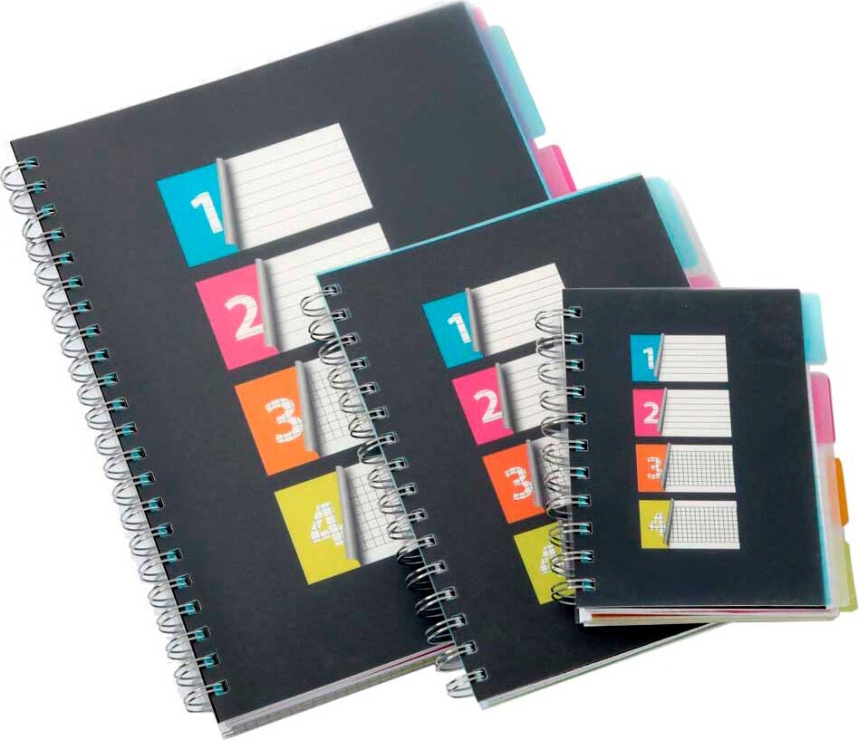 A5 Subjekt Notesbog - 4 Faner