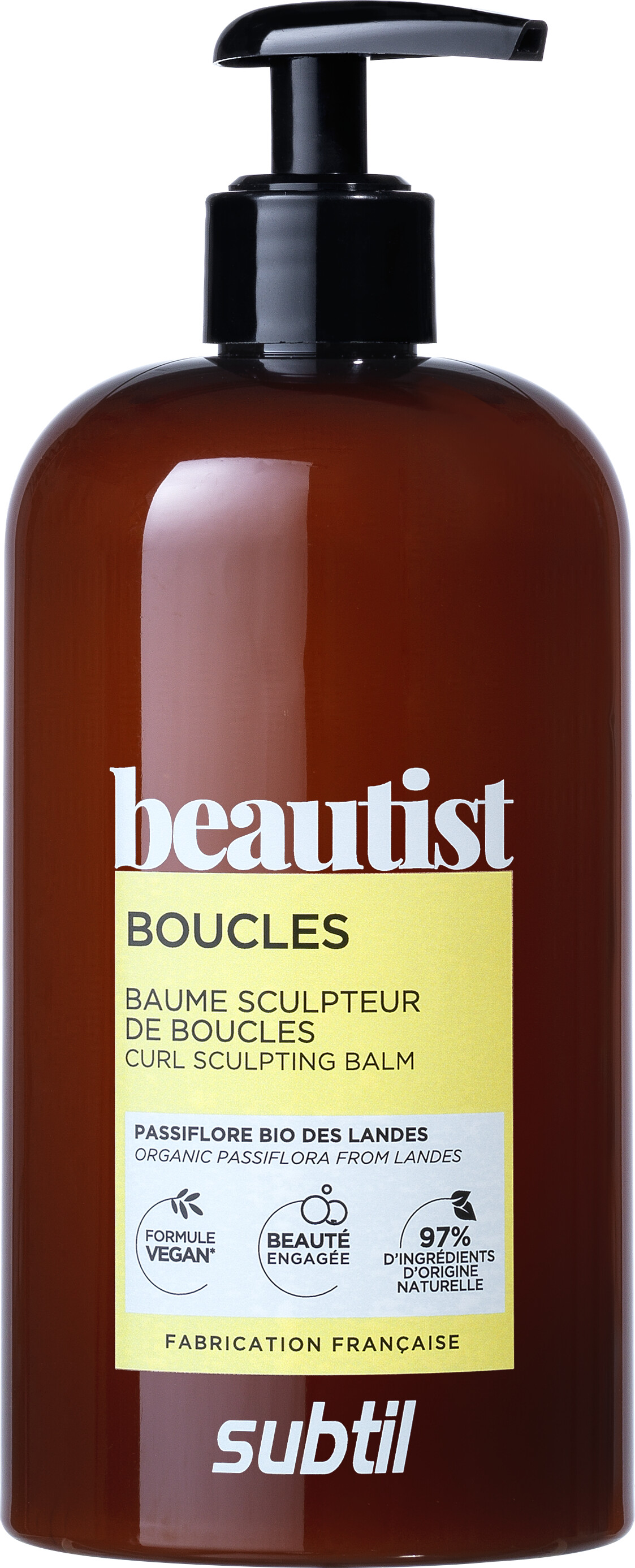 Subtil Beautist - Curl Sculpting Balm - Organic Passiflora 500 Ml