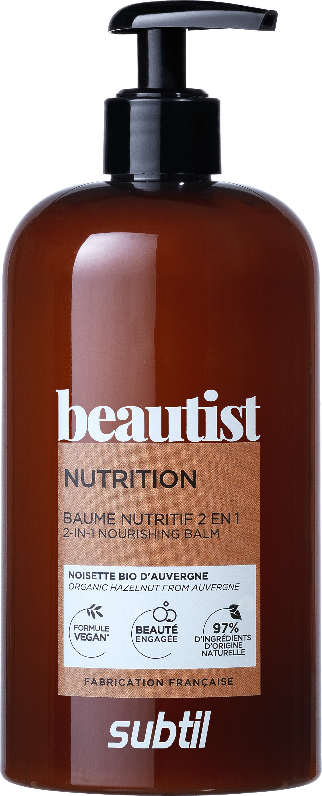 Se Subtil Beautist - 2-in-1 Nourishing Balm - Organic Hazelnut 500 Ml hos Gucca.dk
