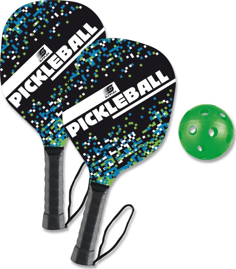 Pickleball Sæt - 2 Bat + 1 Bold - Sunflex