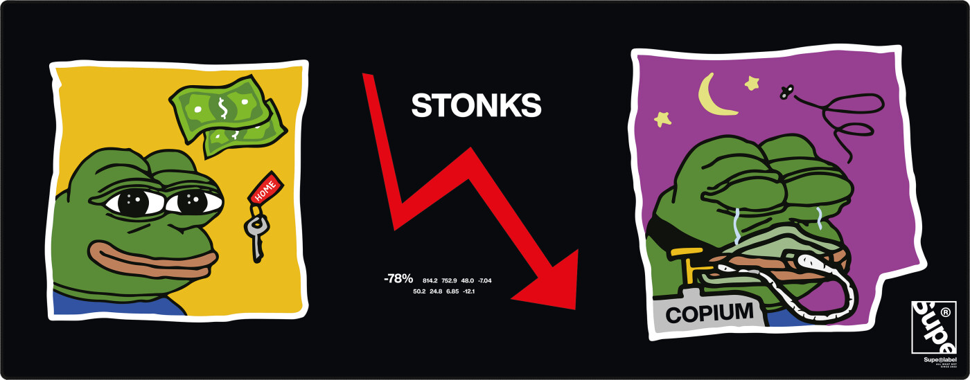 SUPE DESKMAT STONKS Musemåtte - GEEKD.dk