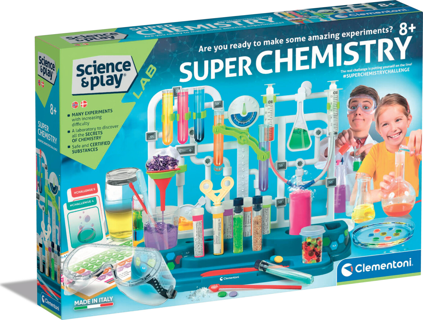 Clementoni - Kemisæt Til Børn - Super Chemistry - Science & Play