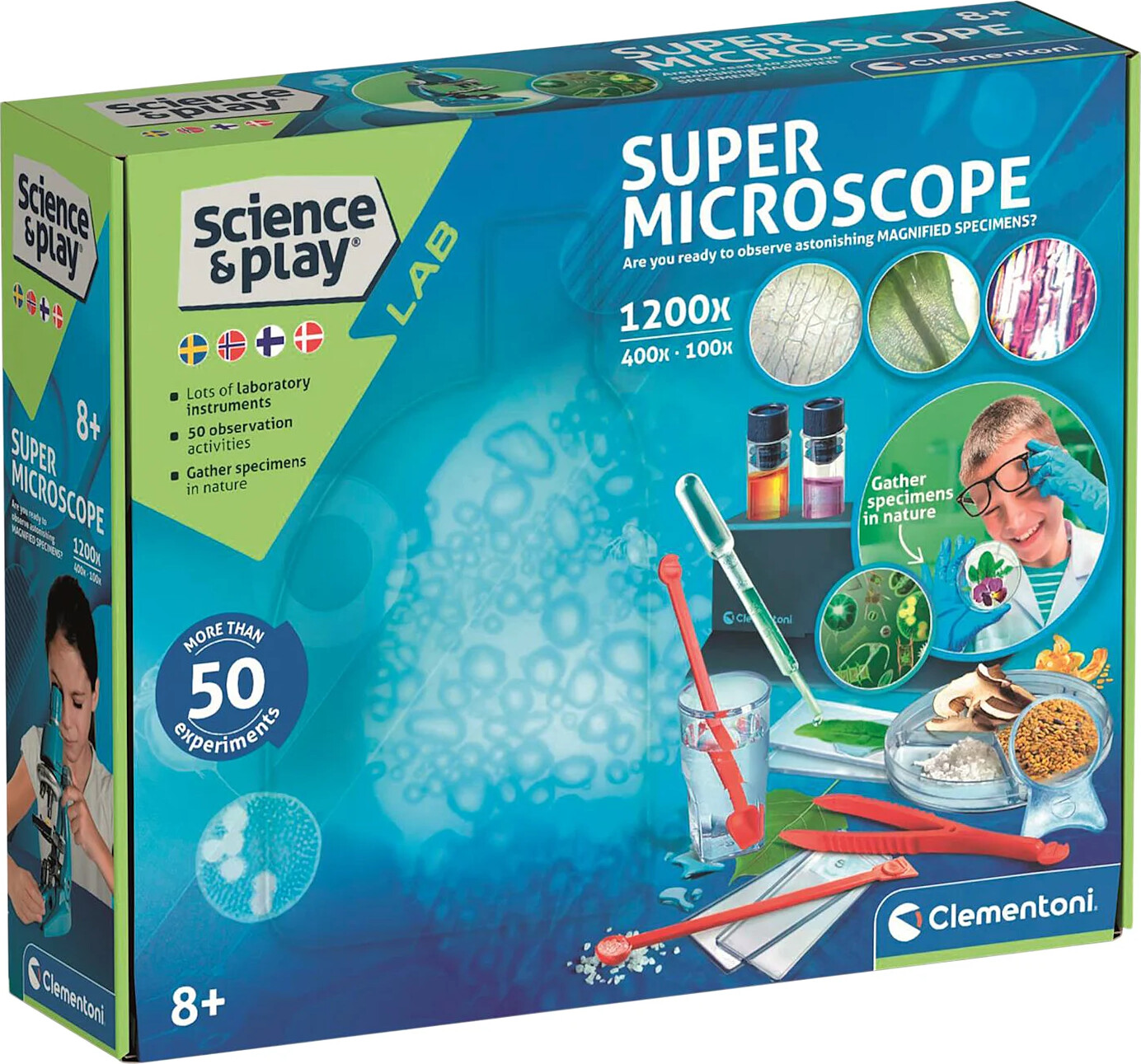 Mikroskop Til Børn - 1200x - Clementoni Science And Play Lab