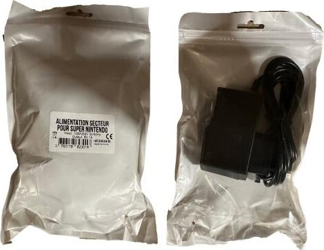 Super Nintendo Ac Adapter  (in Freaks And Geeks Bags + Labels)