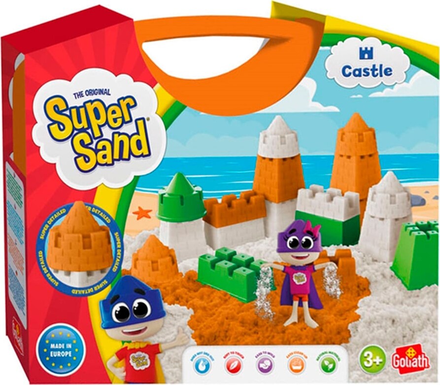 Super Sand - Castle - Legesand Kuffert Sæt Til Børn