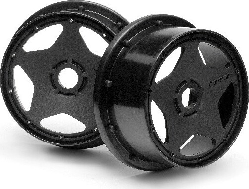 Super Star Wheel Black Front (120x60mm/2pcs) - Hp3221 - Hpi Racing