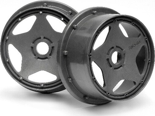 Super Star Wheel Gunmetal Front (120x60mm/2pcs/) - Hp3222 - Hpi Racing