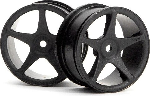 Super Star Wheels 26mm Black (1mm Offset) - Hp3696 - Hpi Racing