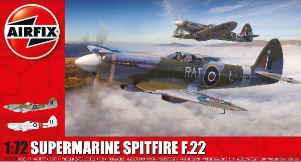 Airfix - Supermarine Spitfire F.22 Fly Byggesæt - 1:72 - A02033a