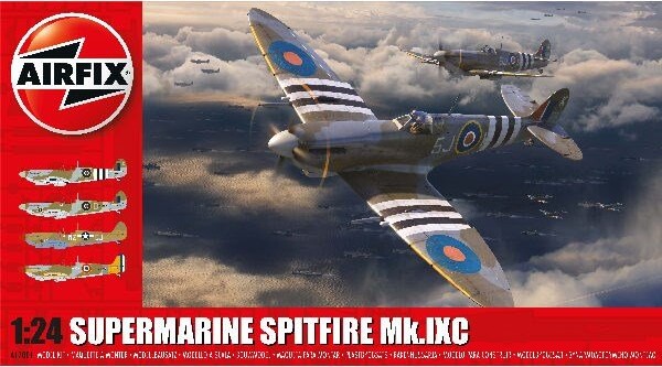 Se Airfix - Supermarine Spitfire Mk.ixc Modelfly Byggesæt - 1:24 - A17001 hos Gucca.dk