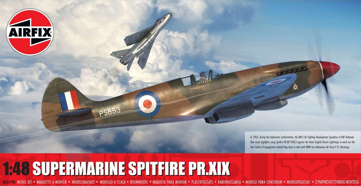 Airfix - Supermarine Spitfire Pr.xix Fly Byggesæt - 1:48 - A05119a