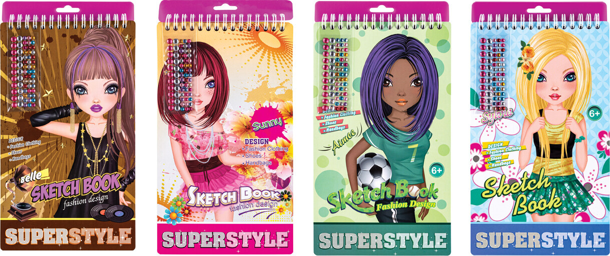 Superstyle Sketchbook 14 X 24 Cm - Centrum - Assorteret