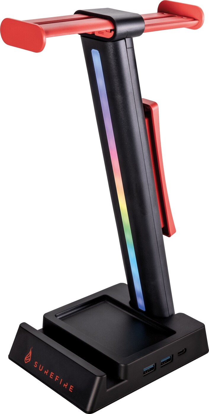 Surefire - Vinson N2 Dual Gaming Rgb Mf Headset Stand, Black