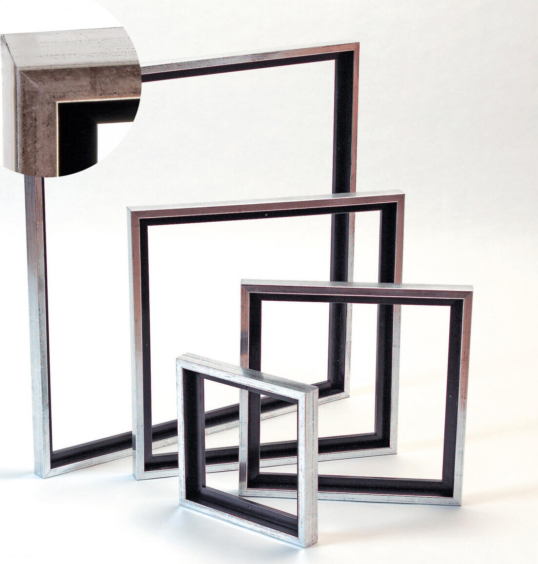 Svæveramme Til Lærred - 40 X 50 Cm - Træ Antik Silverlook - Artino