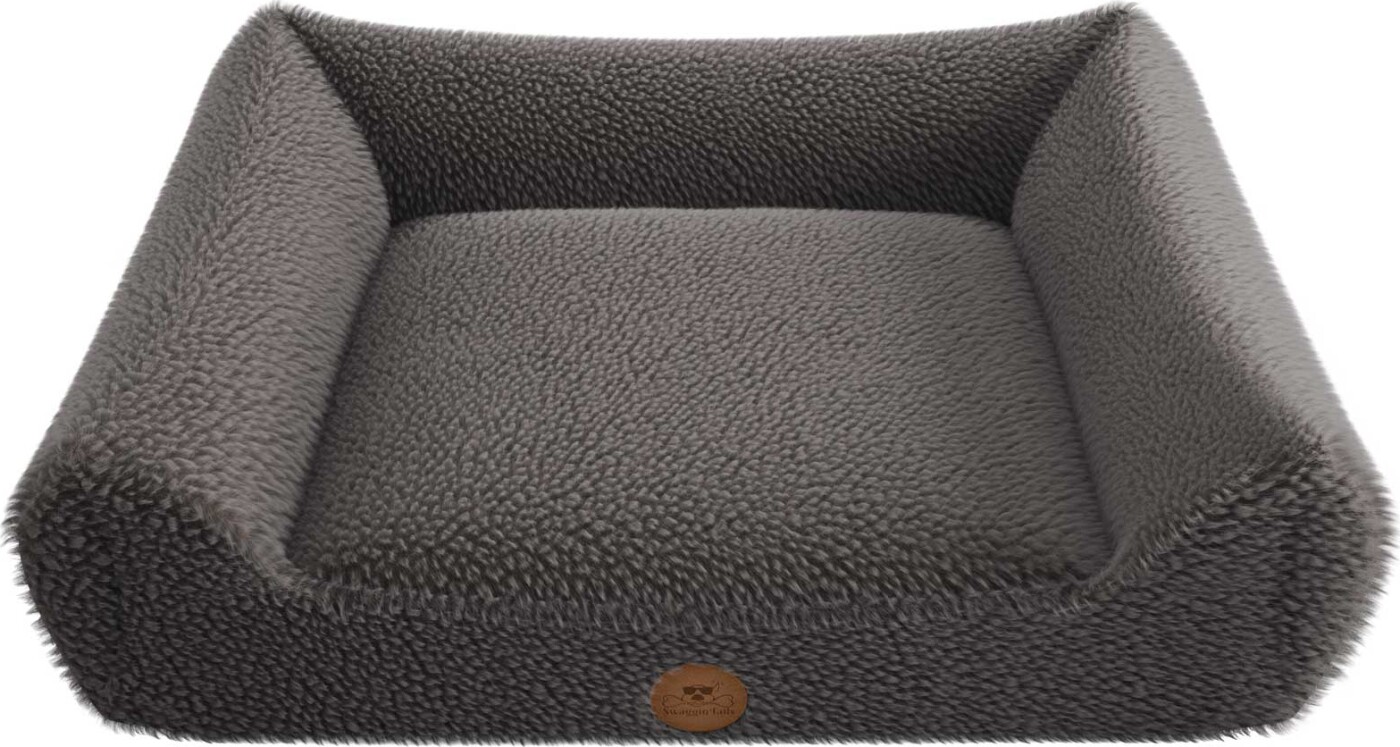 Hundeseng Med Memory Foam - 60 X 44 Cm - Mørkegrå - Swaggin Tails