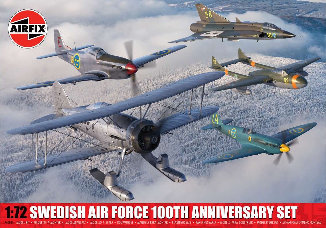 Airfix A40004 - Swedish Air Force 100th Anniversary Set Fly - 1:72