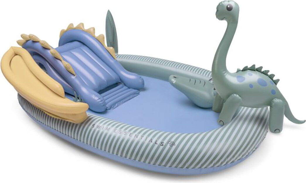 Swim Essentials - Badebassin 210 Cm - Dino Adventure Med Rutsjebane