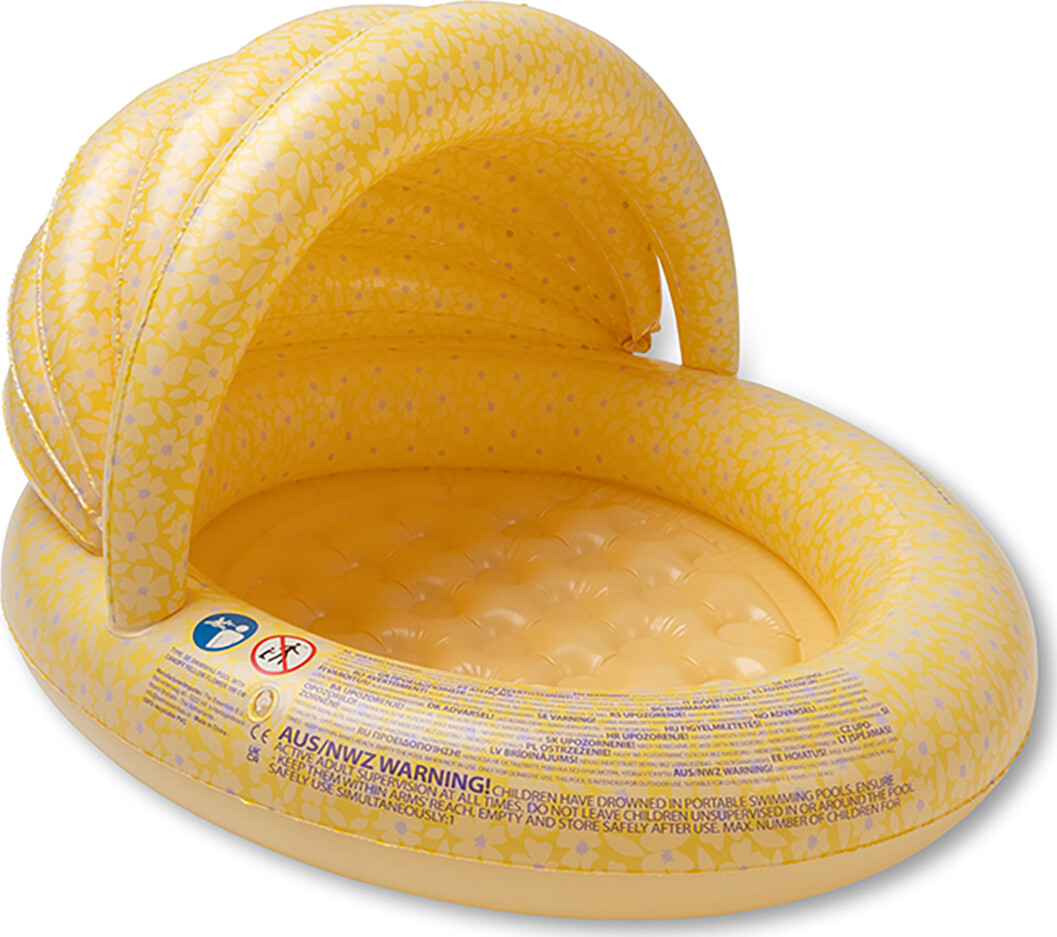 Swim Essentials - Badebassin Med Skygge 100 Cm - Florish Yellow