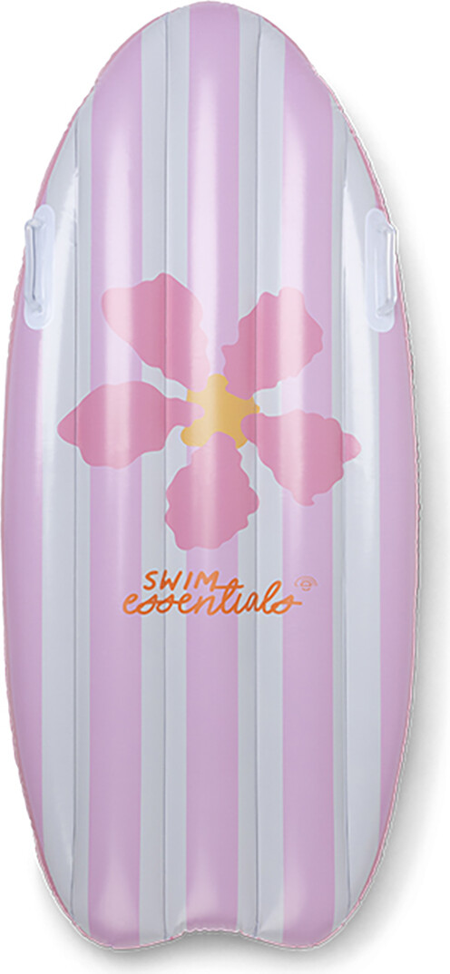 Swim Essentials - Bademadras 120 Cm Med Håndtag - Pink Flower Market Surfboard