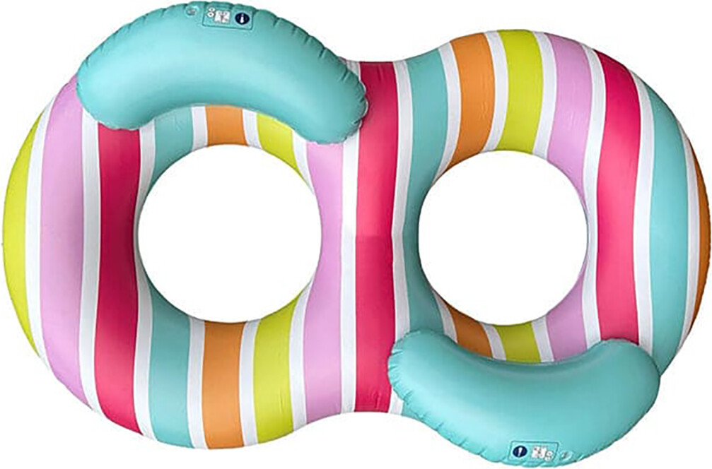 Swim Essentials - Dobbelt Badering 160 Cm - Colour Rush