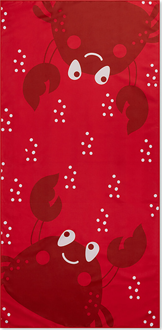 Swim Essentials Håndklæde - Microfiber - 135x65 cm - Red Crab