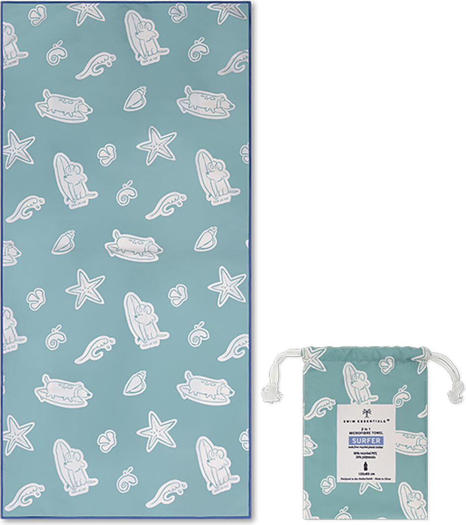Swim Essentials - Strandhåndklæde 135 Cm - Surf Dogs