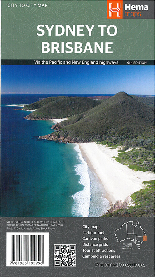 Billede af Sydney To Brisbane Via The Pacific And New England Highways - Hema Maps - English Book