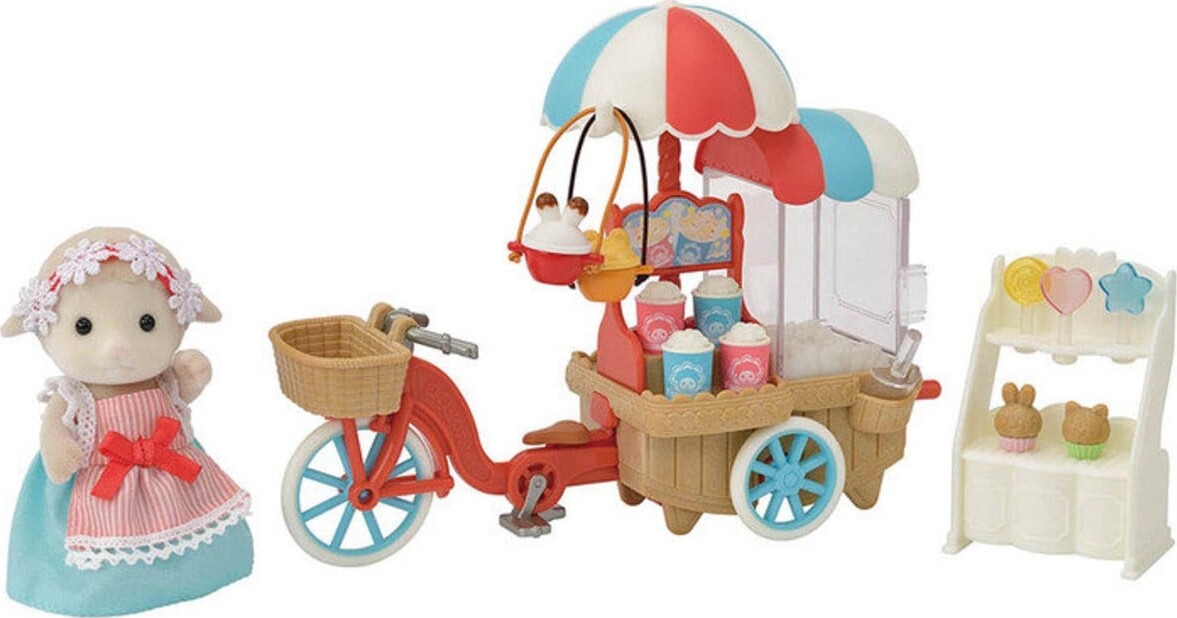 Billede af Sylvanian Families - Popcorn Cykelvogn Med Får Sæt - 5653