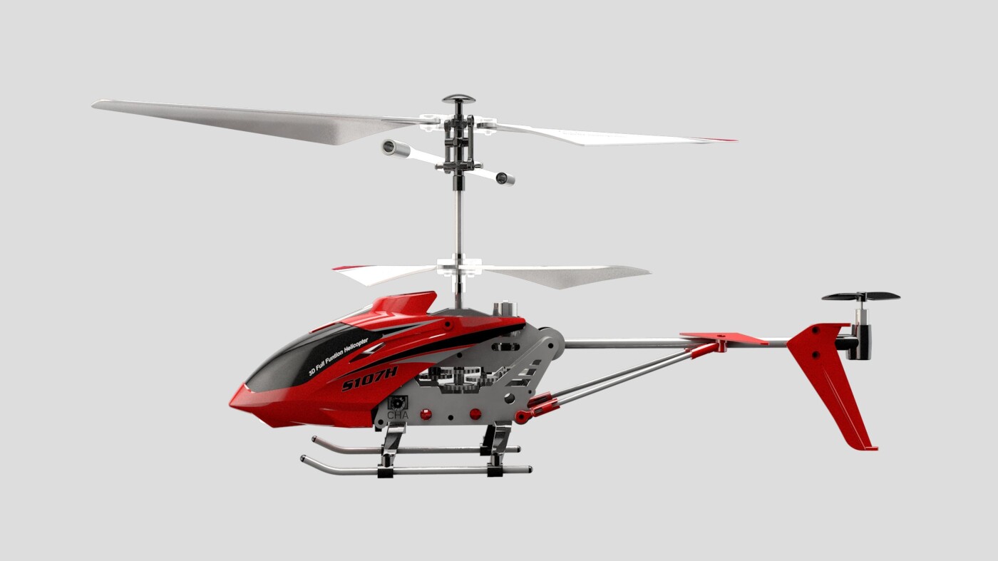 Syma - R/c S107h Helikopter 23 Cm Rød - (50402)