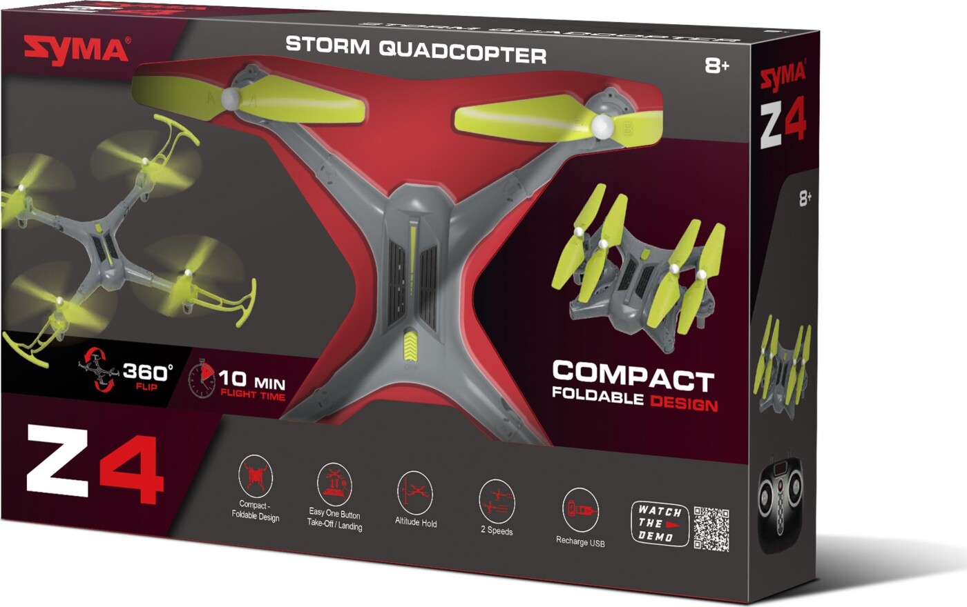 involveret i gang karakterisere Syma - Drone Z4 Storm Quadcopter R/c - Fjernstyret - Sort | Se tilbud og  køb på Gucca.dk