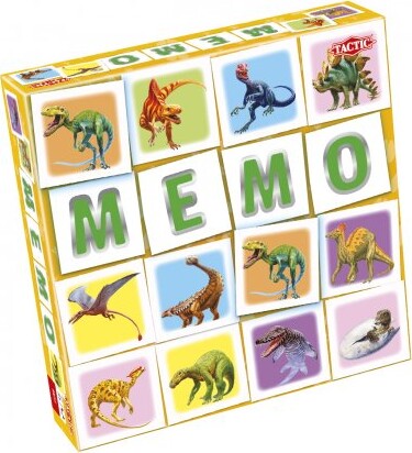 Tactic - Memo - Huskespil Med Dinosaurer - 54 Brikker