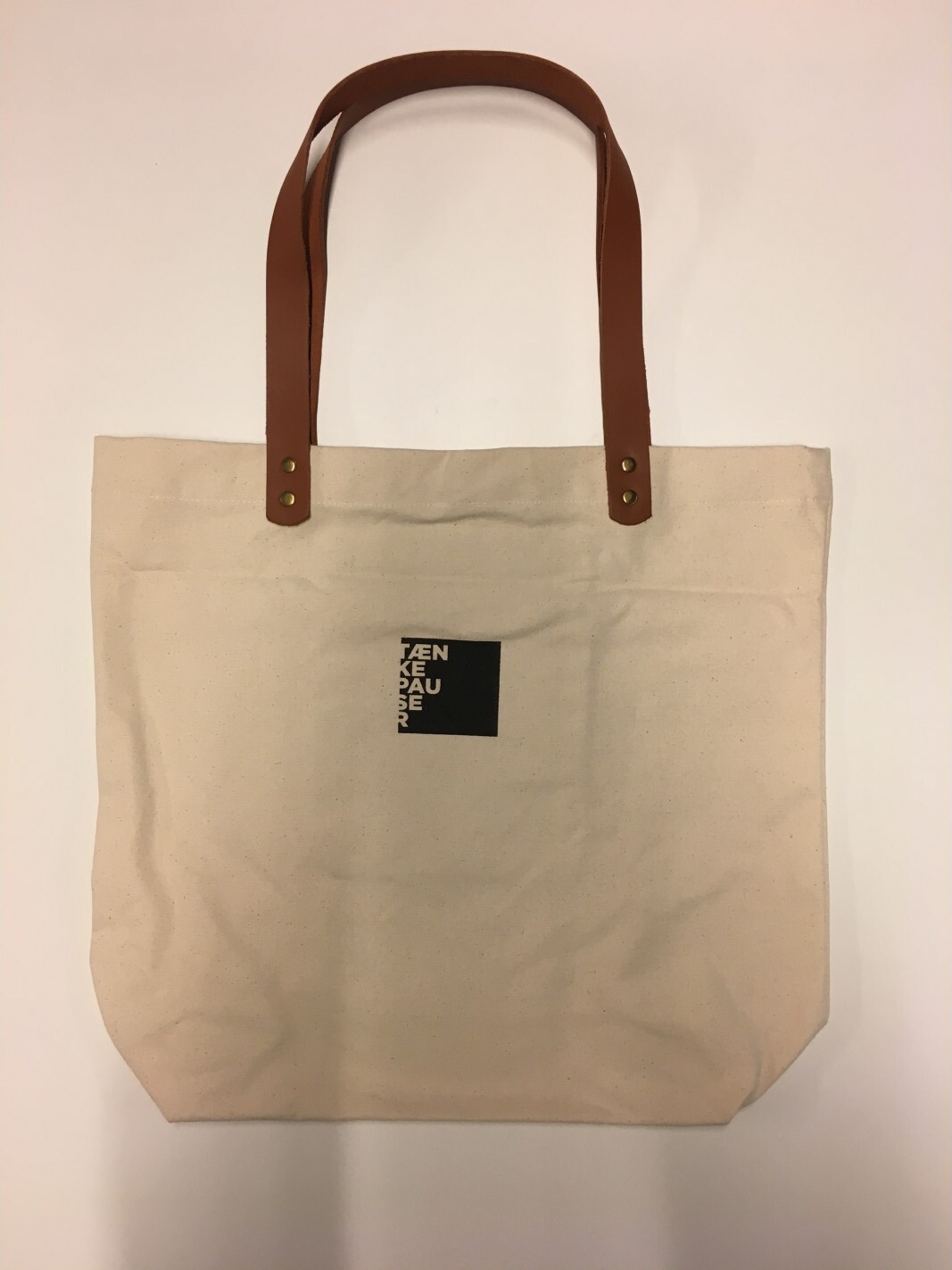 Tænkepauser - Mulepose Med Tryk Og Læderrem