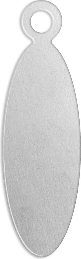 Tag - Oval - Str. 20x5 Mm - Hulstr. 1,9 Mm - Tykkelse 1,3 Mm - Aluminium - 20 Stk.