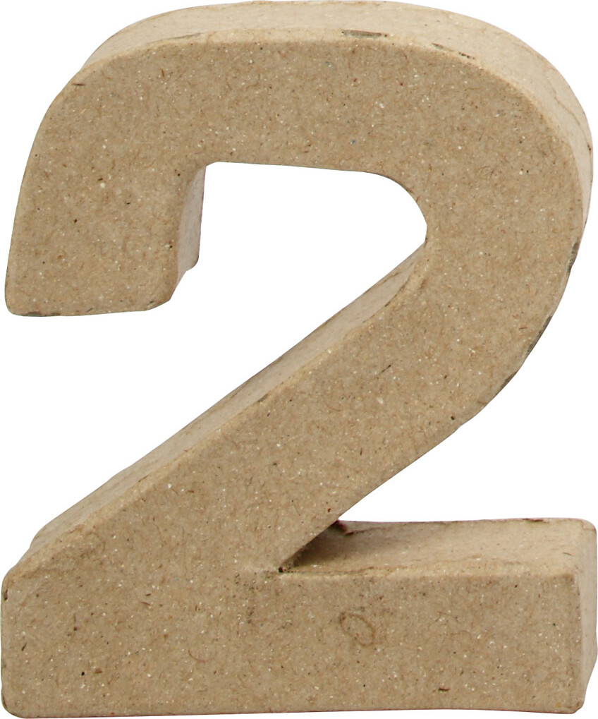 Tal - 2 - Papmaché - 10x8,3 Cm billede