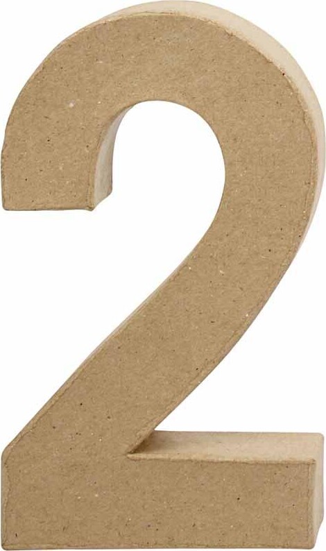 Tal - 2 - Papmaché - 20,5x12 Cm - Tykkelse 2,5 Cm - 1 Stk. billede