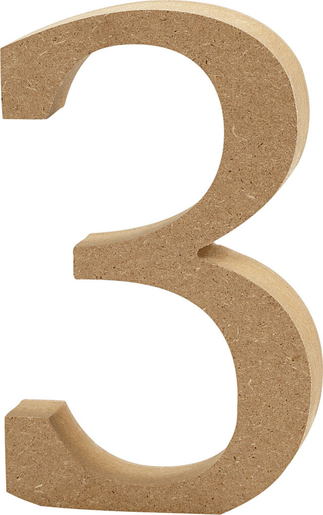 Tal I Træ - 3 - H 8 Cm billede