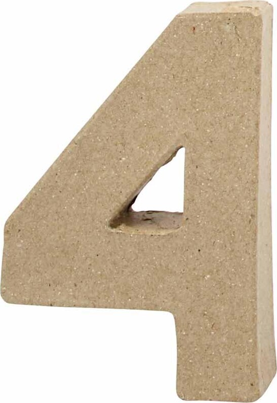 Tal - 4 - Papmaché - 10x6,8 Cm billede