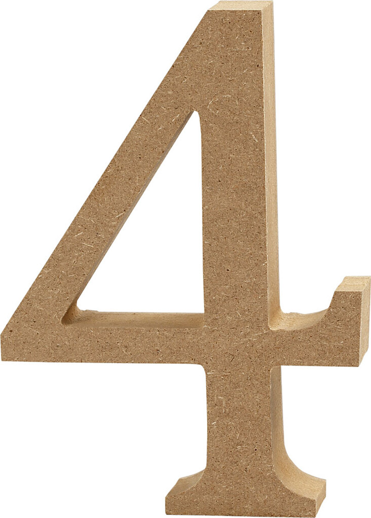 Tal I Træ - 4 - H 8 Cm billede