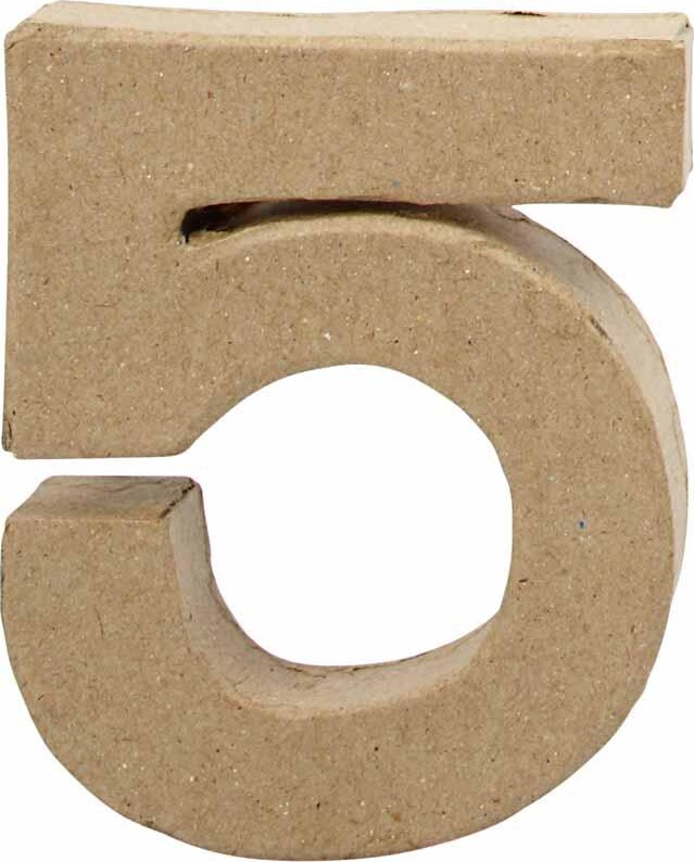Tal - 5 - H 10 Cm - B 8,5 Cm - Tykkelse 1,7 Cm - 1 Stk. billede