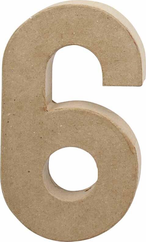 Tal - 6 - Papmaché - 20,5x11,5 Cm - Tykkelse 2,6 Cm - 1 Stk. billede