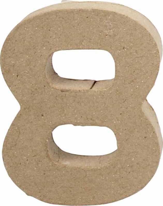 Tal - 8 - Papmaché - 10x7,6 Cm billede