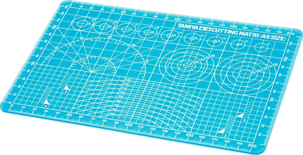 Tamiya - Cutting Mat - A5 - Blå - 74142
