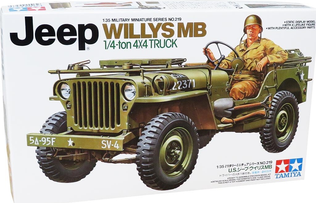 Billede af Tamiya - Willys Jeep Mb 1/4 Ton Truck Byggesæt - 1:35 - 35219